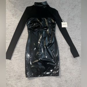 Revolve Superdown size Xsmall Black latex dress